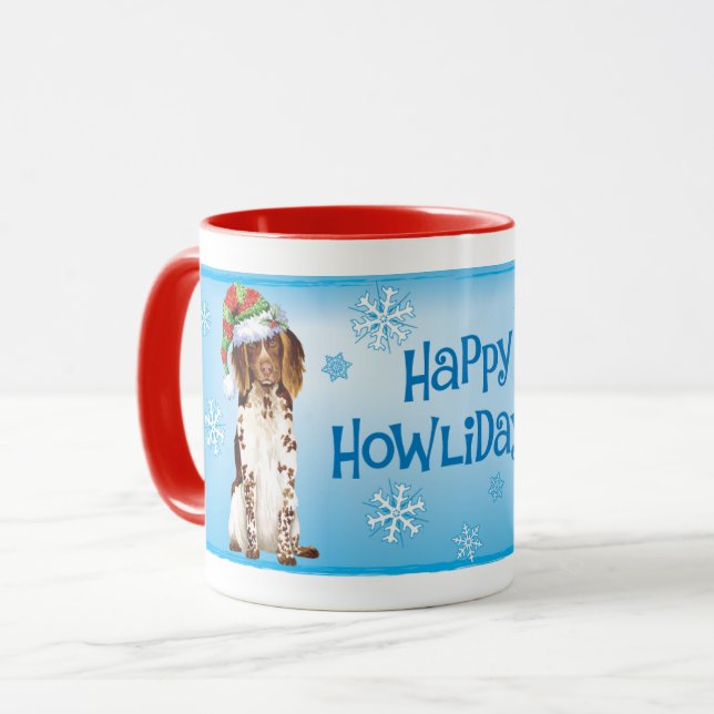 Taza Navidades pequeños munsterlander (Anverso izquierdo)