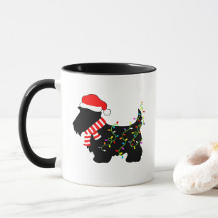 Taza Navidades, Perro escocés con luces