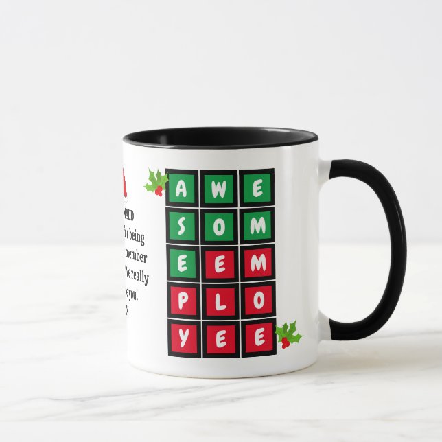 Taza NAVIDADES Personalizado AWESOME EMPLEADO Apreciaci (Derecha)