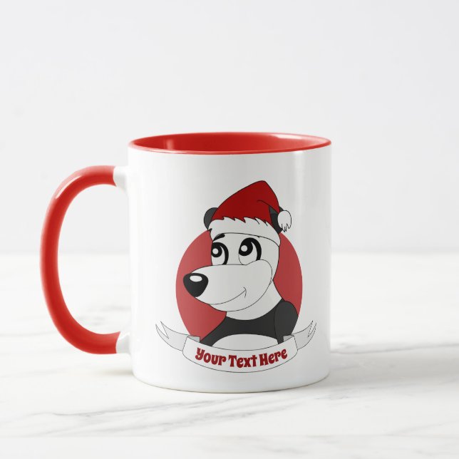 Taza Navidades personalizado con adorable tazón de oso  (Izquierda)