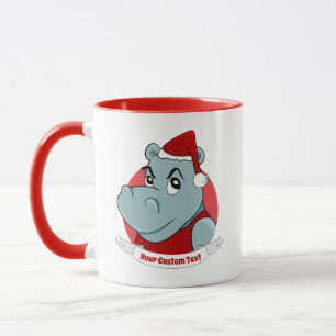 Taza Navidades personalizado hipopótamo