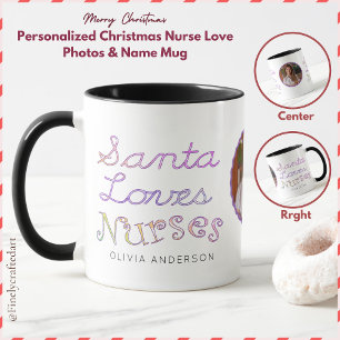 Taza Navidades personalizados Enfermeras Fotos de Amor