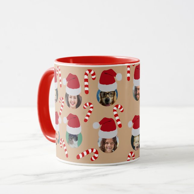 Taza Navidades personalizados graciosos foto de Santa H