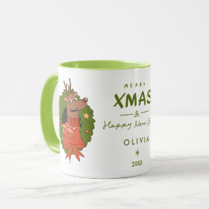 Taza Navidades personalizados mezclan con renos   Día f