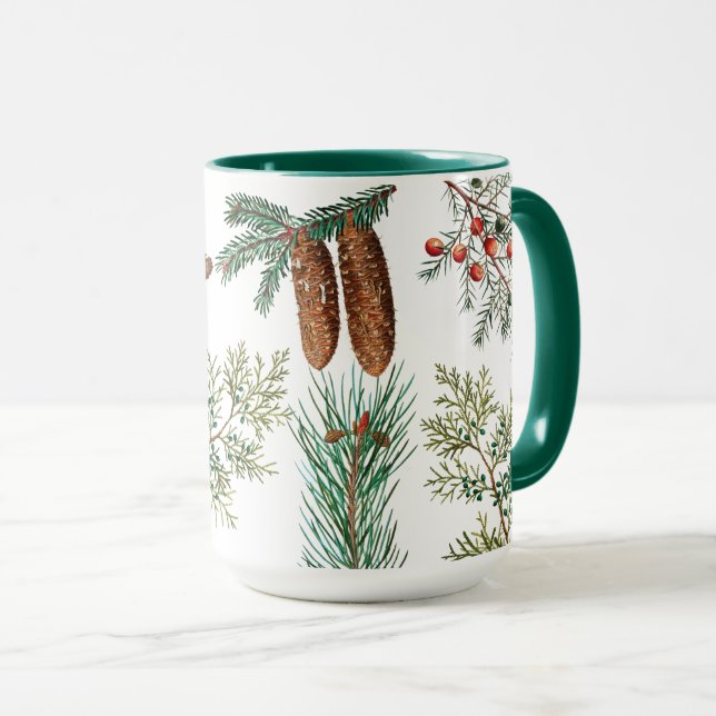 Taza Navidades Pine Conifer Forest Festive (Anverso derecho)