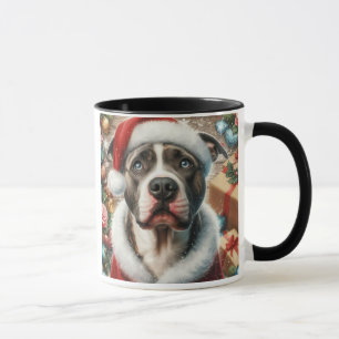 Taza Navidades Pit Bull Holiday Coffee Mug
