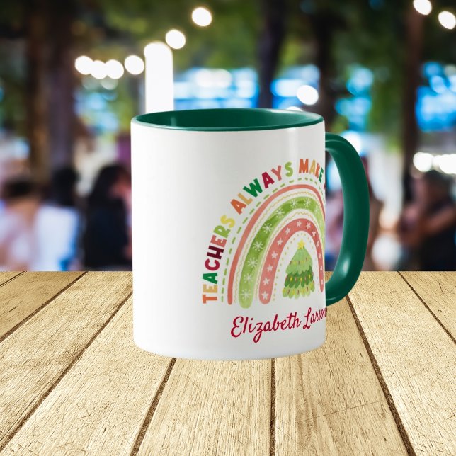Taza Navidades profesores del arcoiris aprecian el verd (Subido por el creador)