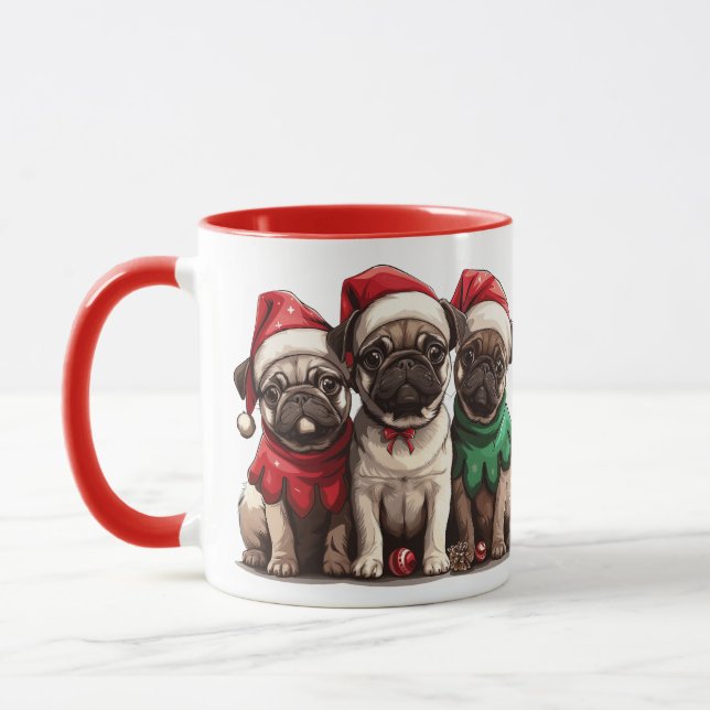 Taza Navidades Pug Dogs (Izquierda)