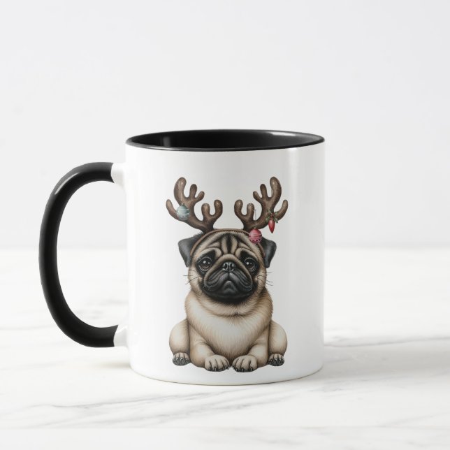 Taza Navidades Pug Mugs (Izquierda)