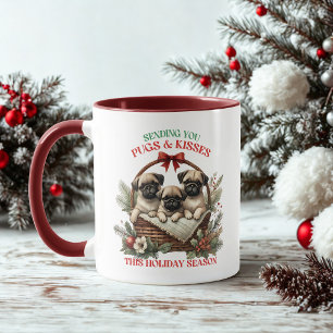 Taza Navidades Pugs & Kisses Café de perros