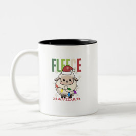 Taza Navidades Pun Mug De La Fleece De La Cabeza De Ove