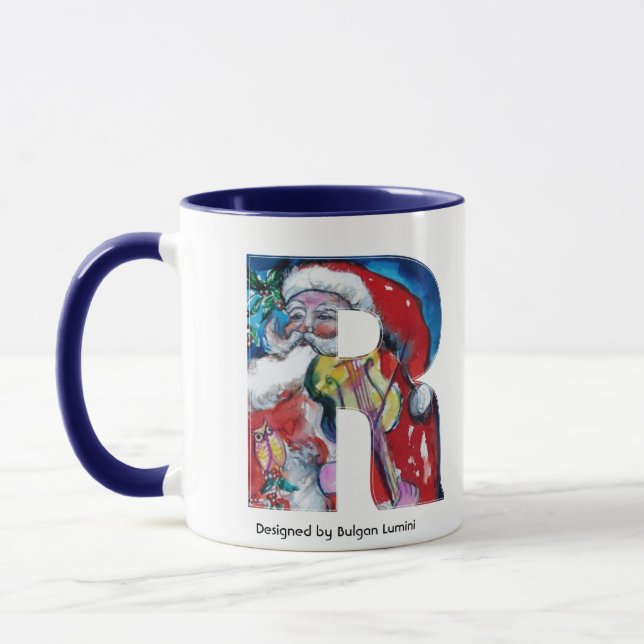 TAZA NAVIDADES R CARTA / SANTA CON MONOGRAMA VIOLÍN (Izquierda)