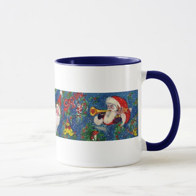 TAZA NAVIDADES R LETTER / SANTA CLAUS BUGLER MONOGRAM (Derecha)