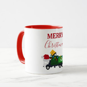 Taza Navidades reciclando camión basura