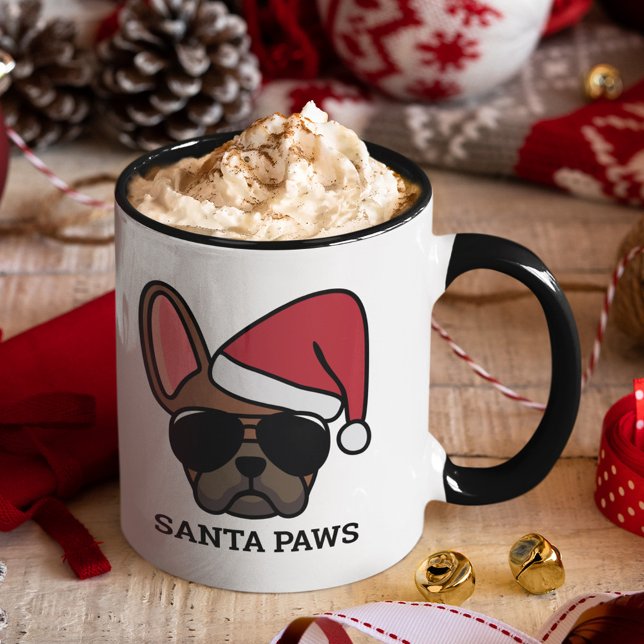 Taza Navidades Red Fawn Bulldog francés Mug (Subido por el creador)