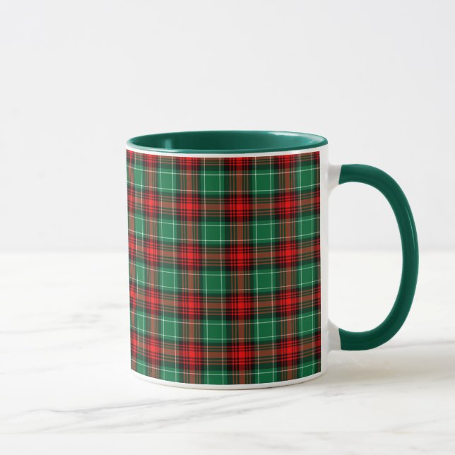 Taza Navidades Red Green Plaid Coffee Mug (Derecha)