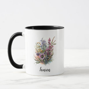 Taza Navidades Regalo de invierno Flor salvaje Pintado 