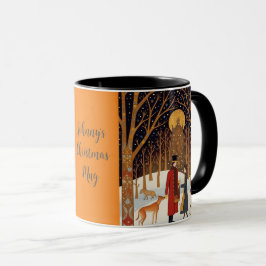 Taza Navidades retro antes de la era de las nevadas