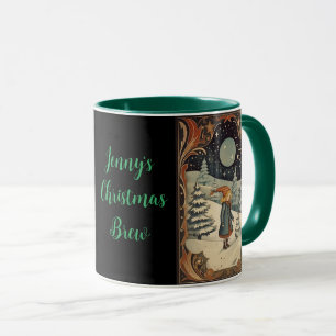 Taza Navidades retro antes de la era de las nevadas
