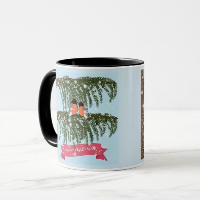 Taza Navidades , Retro , Bullfinches (Anverso izquierdo)