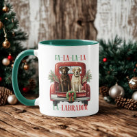 Navidades retro Camión de perro Labrador