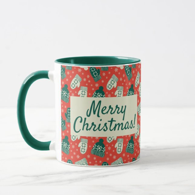 Taza Navidades - Rojo - Gorras y Mittens Holiday Mug (Izquierda)