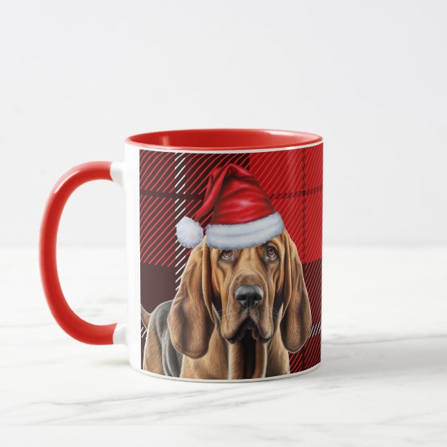 Taza Navidades rojos de feriado de perro emborrachado (Izquierda)
