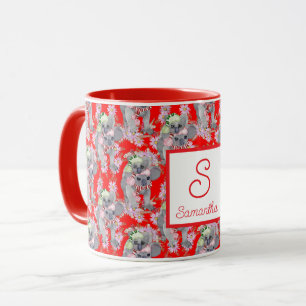 Taza Navidades rojos de la familia personalizado Koala