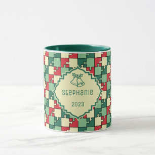 Taza Navidades Rompecabezas Piezas Nombre del patrón ge