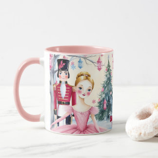 Taza Navidades rosados Ballet de cazadores de nueces y 