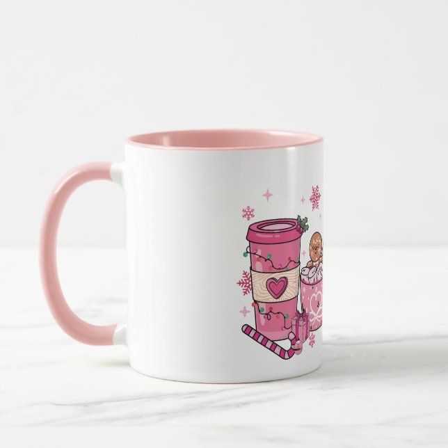 Taza Navidades rosados Café y Última Festividad (Izquierda)