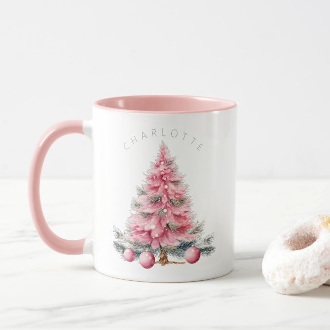 Taza Navidades rosados chic de Shabby Bomba de chocolat (Con donut)