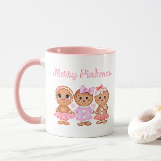 Taza Navidades rosados de Gingerbread Mug (Con donut)