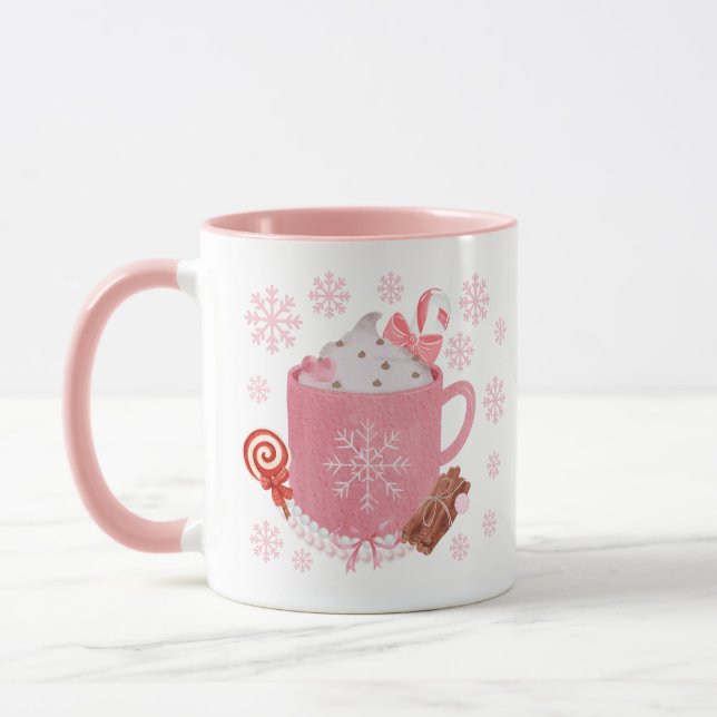 Taza Navidades rosados Mug (Izquierda)
