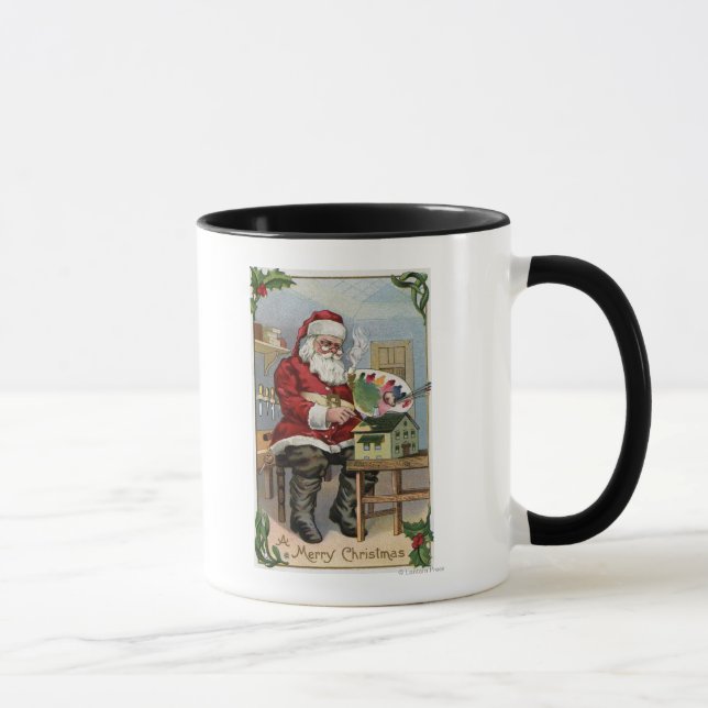 Taza Navidades saludando a Santa Pintura (Derecha)