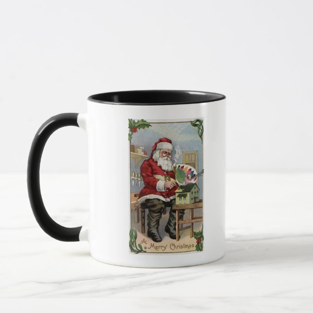 Taza Navidades saludando a Santa Pintura (Izquierda)