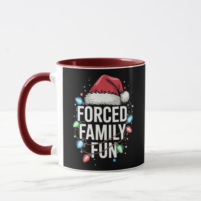 Taza Navidades sarcásticos de familias forzadas diverti (Izquierda)