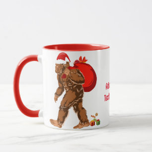 Taza Navidades Sasquatch Santa Bigfoot Yeti
