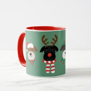 Taza Navidades Schnauzer Dogs