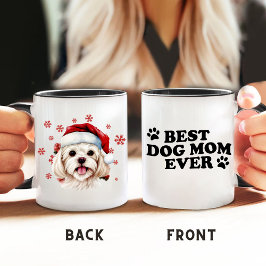 Taza Navidades se burlan del perro maltés