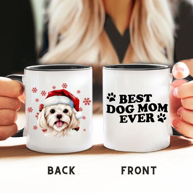 Taza Navidades se burlan del perro maltés (Subido por el creador)