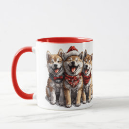 Taza Navidades Shiba Inu Santa Dogs