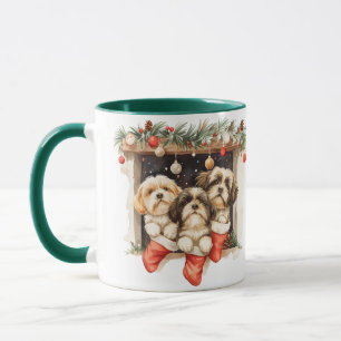 Taza Navidades Shih Tzu Dogs