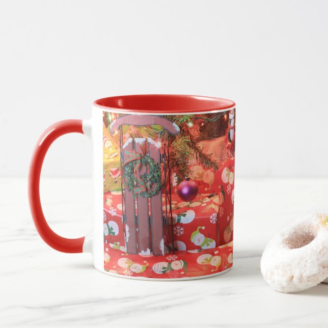 Taza Navidades Sled Coffee Mug (Copa) (Con donut)
