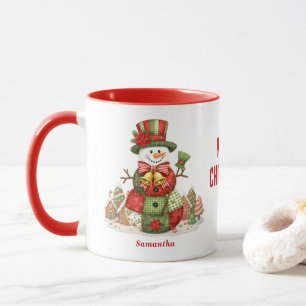 Taza Navidades Snowman de Patchwork