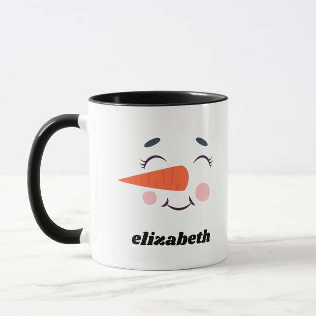 Taza Navidades Snowman personalizado (Izquierda)