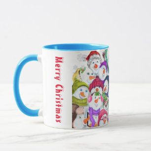 Taza Navidades Snowmans Mug Happy Fiesta