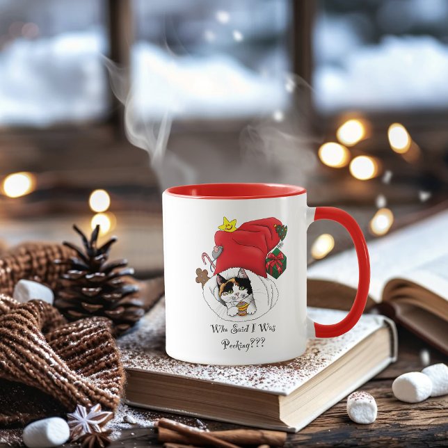 Taza Navidades Stocking Cute Calico Kitten (Subido por el creador)