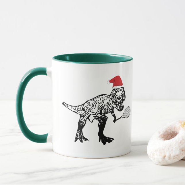 Taza Navidades Tennis Dinosaur Mug (Con donut)