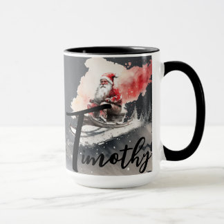 Taza Navidades Tiempo Personalizable Alfabeto Mug